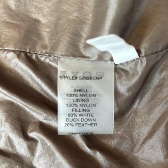 My Anorak Crop Sleeve Down Puffer Jacket Black/Pewter Camo Women’s Size Medium - Picture 7 of 7